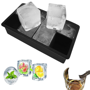 8-lỗ vuông Silicone <span class=keywords><strong>Cube</strong></span> khay khuôn dễ dàng phát hành đa chức năng thân thiện với môi nhà bếp cho đồ uống lạnh Whisky nước ép trái cây PC - Product Image 5