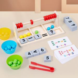 HOYE CRAFT – pince à <span class=keywords><strong>boulier</strong></span> en bois coloré pour enfants, <span class=keywords><strong>jeu</strong></span> de perles, tri de jouets éducatifs pour bébé - Product Image 3
