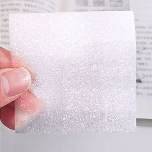 Transparent Sticky Notes Shining 3*3inch High Appearance <b>Memo</b> <b>Pads</b> Self-Adhesive Stationery School Supplies - Product Image 1