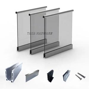 Moderno Corrimano per Balaustra Senza Telaio Balcone in Alluminio con Profilo a U per Ringhiera in Vetro Design per Terrazza - Product Image 2