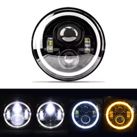 HYNBYZJ Phare LED rond de haute qualité de 7 pouces, phare LED super lumineux, yeux d'ange LED, phare LED pour tout-terrain