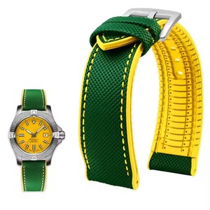 <span class=keywords><strong>Bracelet</strong></span> de montre de luxe en <span class=keywords><strong>caoutchouc</strong></span> FKM, style toile de voile, fait main, pour accessoires de montre universels <span class=keywords><strong>Seiko</strong></span> 20 21 22 23 24 mm - Product Image 5