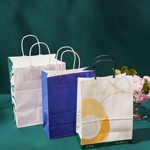 Luxury Eco-Friendly Biodegradable Art Paper Bags with Ribbon Handle for Boutique Shopping Supermarket & Promotion Custom Logo - Product Image 3