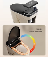 Toilette intelligente avec écran numérique et lumière nocturne, toilette bidet à capteur automatique pour une utilisation nocturne sécurisée, équipement de salle de bain de luxe