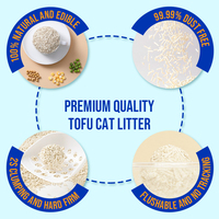 Litter Kucing Tofu Bentuk Strip 2.0mm Alami Ramah Lingkungan Bebas Debu Cepat Menggumpal Penghilang Bau 5kg
