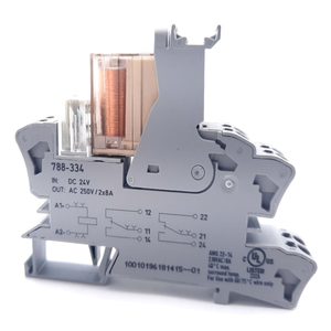 รีเลย์และซ็อกเก็ต Plc 788-334 แบบ Dpdt 24vdc, 8a, 400mw, 250vac, 5000v, <span class=keywords><strong>7ms</strong></span>/2ms สำหรับสินค้ารับประกัน - Product Image 1