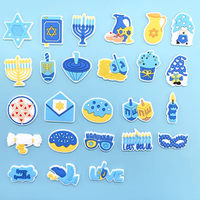 Yeni varış Hanukkah festivali mavi ayakkabı Charms Pvc güvercin dekorasyon kişiselleştirme tasarım ayakkabı için düzenli Charms