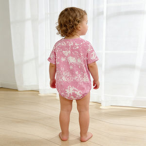 Ropa Gráfica Personalizada ODM para Bebés Recién Nacidas, Pelele de Verano de Manga Corta, Body Burbuja, Atuendo Lindo de Una Pieza - Product Image 2