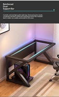 Bureau d'ordinateur convertible en bois pour la maison/le bureau, bureau d'étude et de jeu pour étudiants, bureau d'e-sport avec étagère et tiroir