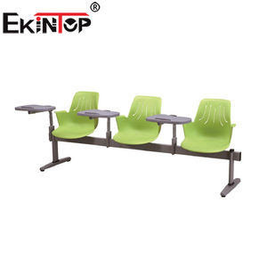 Chaise de formation pliable contemporaine en plastique avec table intégrée pour salles de classe, salles de formation ou amphithéâtres universitaires - Product Image 2