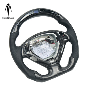Volant de course LED durable compatible avec <span class=keywords><strong>Infiniti</strong></span>, convertible pour G25 <span class=keywords><strong>G37</strong></span> G35 Ex25 Ex35, volant personnalisé en fibre de carbone - Product Image 3