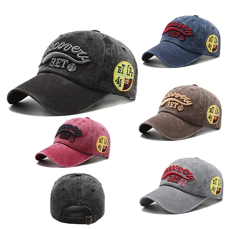 Men Outdoor Adjustable Navy Blue Embossed 100% Cotton Dad Caps 3D Embroidery Logo Cap Hat Baseball Snapback Hats