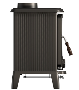 Poêle à bois moderne en fonte avec four, intérieur/extérieur, écologique - Product Image 3