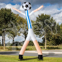 Danseur d'air de joueur de football à deux jambes, homme gonflable de tube de joueur de football de danse d'agitant pour l'événement sportif