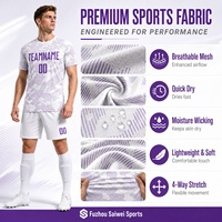 Uniforme de Fútbol Personalizado con Logotipo y Número, Camisetas de Fútbol de Poliéster y Elastano para Partidos