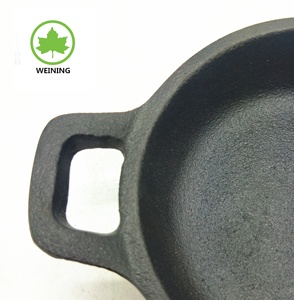 Chinese <strong>Round</strong> Mini Wok Pre-Seasoned Cast Iron Mini <strong>Pan</strong> With Double Handle Mini <strong>Egg</strong> <strong>Pan</strong> Low Price - Product Image 4