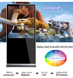 High-Quality Mobile Indoor Floor <b>Stand</b> Digital Display Full HD Screen Sleek Design for Retail & Office Advertising - Product Image 4