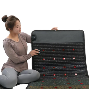 Colchoneta de Yoga Térmica de Amatista Natural de 75*31 Pulgadas con Luz Roja LED y Cojín de Masaje de Turmalina para Calentamiento Corporal Completo - Product Image 5