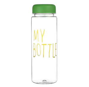 Garrafa de água transparente personalizada, garrafa de plástico transparente fosca pc my garrafa exo 500ml