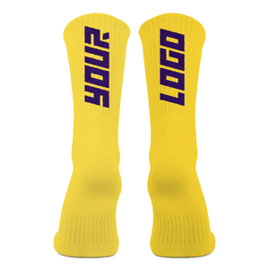 Chaussettes de sport imperméables blanches pour hommes, en coton tricoté, pour le basketball et le cyclisme, avec logo personnalisé, chaussettes habillées noires pour l'automne - Product Image 4