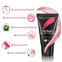 Fournisseur de gel poly acrylique personnalisé OEM, étiquette privée professionnelle, 24 couleurs, échantillons gratuits, gel UV polygel pour extension d'ongles