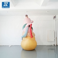 Grande mascotte animale gonflable en forme de cochon pour la décoration de carnaval en plein air