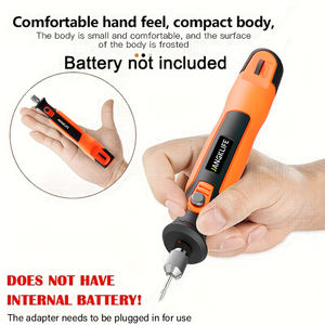 JANGKLIFE senza fili Mini smerigliatrice Set 3 strumenti rotanti a velocità variabile con 41 pezzi Kit accessori fai da te batteria fonte di alimentazione - Product Image 6