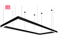 Lumière linéaire suspendue à LED personnalisée Bureau Centre commercial Salle de billard Tube Lumière linéaire à LED Lumière linéaire suspendue en aluminium