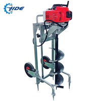 Tarière manuelle à moteur essence Yide WKJ-25 de 3 CV avec profondeur de forage de 750 mm et diamètre de tarière de 40-250 mm
