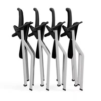 Chaise de conférence moderne pliable en métal avec tablette d'écriture et accoudoirs