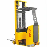 Chariot élévateur gerbeur électrique Glad CPD 1 tonne, batterie plomb-acide, déplaceur latéral hydraulique, pneus polyuréthane, transport en allée étroite 1,2 m