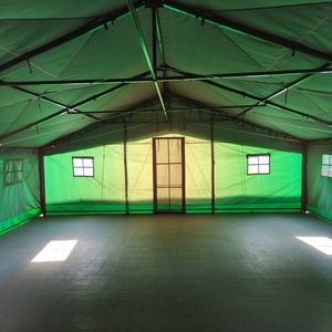 Carpa de Lona Impermeable de Doble Capa Chenya, Color Verde Militar, Sudáfrica, Militar, de Una Habitación, para Cuatro Estaciones, para 50 Personas, con Toldo UPF - Product Image 3