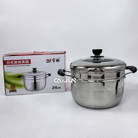 Offre Spéciale grand ensemble de marmites à soupe en acier inoxydable avec cuiseur vapeur inclus ustensiles de cuisine en métal de qualité supérieure