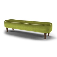 Fauteuil de détente moderne en velours capitonné avec ottoman et rangement pour appartement, villa, salon, chambre, hôtel, école et salle de sport