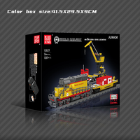 Moule King 12027S 1257PCS Train Serie RC SD40-2 Train à Combustion Interne Briques Modèle Technique Jouets Éducatifs Festival Cadeau