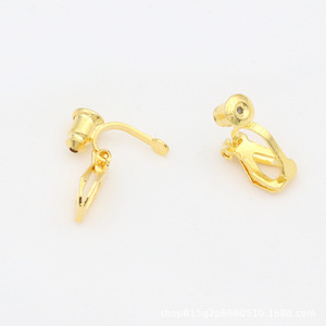 Adaptador de pendientes con clip, aleación de zinc, oro y plata de 18 quilates, para orejas no perforadas, convertidor de pendientes a clip, accesorio de joyería unisex - Product Image 3