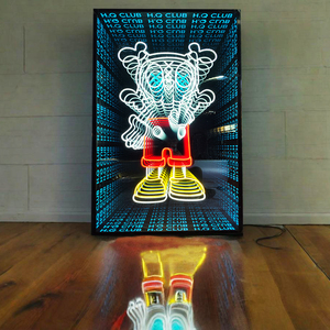 Custom Hot Sale Wall-Mounted 3D RGB Color Tunnel Mirror Sign, Infinity Mirror Outdoor Decor - Product Image 2