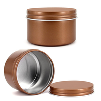 Boîte à bougies en étain argenté ronde avec logo personnalisé, boîte en métal vide avec couvercle pour bougies parfumées en cire de soja, cadeaux de mariage