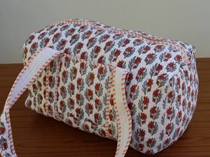 Large Bohemian Vintage Floral Duffle Bag Quilted Cotton Weekend Overnight Shoulder <b>Strap</b> Quirky Shopping Bag High Quality Custom - Product Image 4