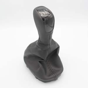 Poignée de levier de vitesses manuelle en cuir noir pour Mercedes-Benz W203 S203, design ergonomique - Product Image 1