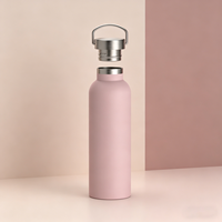 Bouteille d'eau en acier inoxydable de 750ml Bouteille à vide isolée non toxique avec logo personnalisé Bouteille de sport isolée pour la salle de sport