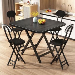 Ensemble de <span class=keywords><strong>table</strong></span> et chaises pliantes modernes, gain de place, bois de qualité E1, pour cuisine et appartements, ensemble de <span class=keywords><strong>table</strong></span> <span class=keywords><strong>à</strong></span> <span class=keywords><strong>manger</strong></span> pliante - Product Image 2
