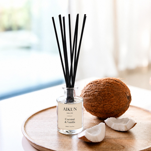Aikun Home Fragrance And Gift Box Supply Export 200 Milliliter Coconut Frangipani Reed <b>Diffuser</b> Set For Bathroom Spa Resort - Product Image 2