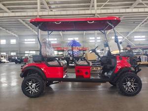 Fabricant professionnel de voiturettes de golf électriques, véhicule 4 places, voiturette de tourisme avec auvent et suspension surélevée en vente - Product Image 2