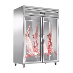 Réfrigérateur professionnel commercial d'affichage de viande de bifteck de boeuf vieilli réfrigérateur armoire réfrigération viande suspendue affichage salle de stockage - Product Image 1