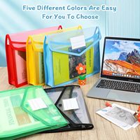 Fermeture à pression et poche étanche pochette de fichiers transparente dossiers de fichiers en plastique enveloppe extensible fichier portefeuille organisateur