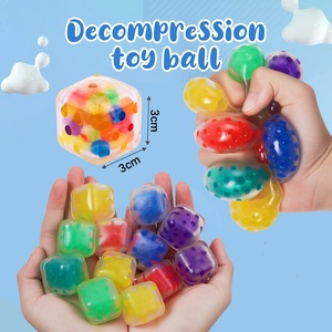 Hot Selling 3cm Squishy Mochi TPR <b>Beads</b> Ice Cube Colorful Relieve Stress Fidget Toy for Kids 50mm Capsule Gift Festival - Product Image 3