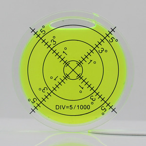 Disco de Nivel de Burbuja Mini Transparente de Doble Cara 66x10mm con Líquido Verde para Medición de Precisión - Product Image 5
