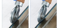 Outil de pose de moustiquaires à rouleau avec poignée en bois et roue en caoutchouc pour portes et fenêtres, outil de pressage des bords, rouleau à spline pour moustiquaires, kit d'outils de réparation de spline