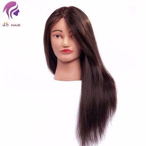 Bán Buôn Bất 100 Tóc Con Người Mannequin Đầu Đào Tạo Búp Bê Đầu Cho Salon Thực Hành Tạo Kiểu Tóc Kỹ Năng Thẩm Mỹ Học Viện Lớp - Product Image 1